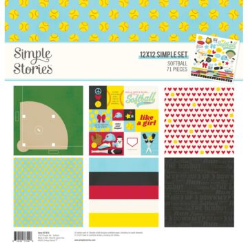 Simple Stories 12X12 Collection Kit, Softball - Collection Kit