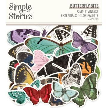 Simple Stories Butterfly Bits & Pieces, Simple Vintage Essentials Color Palette