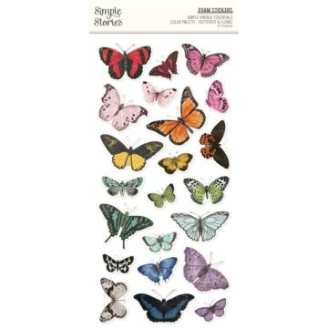 Simple Stories Foam Stickers, Simple Vintage Essentials Color Palette
