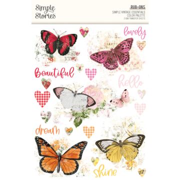 Simple Stories Rub-ons, Simple Vintage Essentials Color Palette