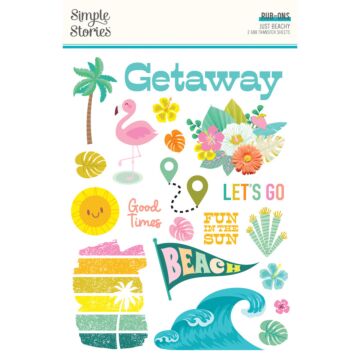 Simple Stories Rub-ons, Just Beachy