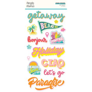 Simple Stories Foam Stickers, Just Beachy