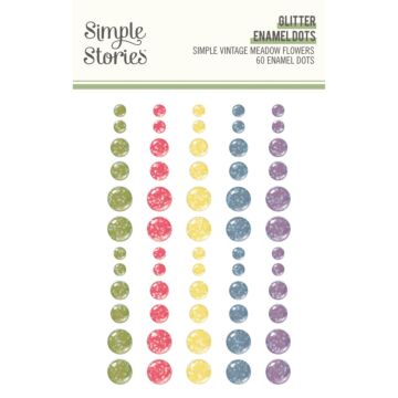 Simple Stories Glitter Enamel Dots, Simple Vintage Meadow Flowers