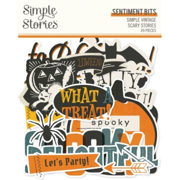Simple Stories Sentiment Bits & Pieces, Simple Vintage Scary Stories