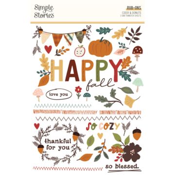 Simple Stories Rub Ons, Cider & Donuts
