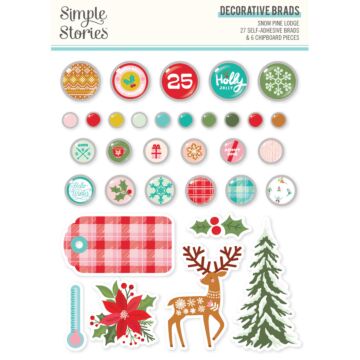 Simple Stories Decorative Brads, Snow Pine Lodge