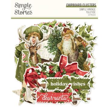 Simple Stories Chipboard Clusters, Simple Vintage Yuletide
