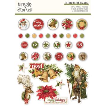Simple Stories Decorative Brads, Simple Vintage Yuletide