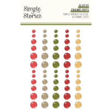 Simple Stories Glossy Enamel Dots, Simple Vintage Yuletide