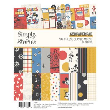 Simple Stories 6X8 Paper Pad, Say Cheese Classic Mouse