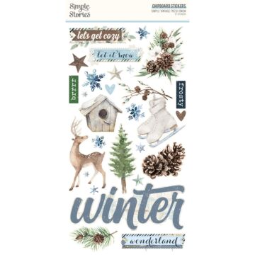 Simple Stories 6X12 Chipboard, Simple Vintage Fresh Snow