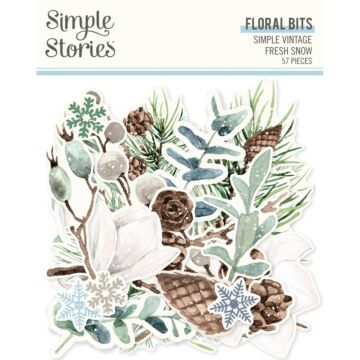 Simple Stories Floral Bits & Pieces, Simple Vintage Fresh Snow