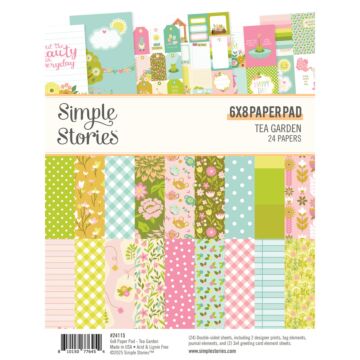 Simple Stories 6X8 Paper Pad, Tea Garden