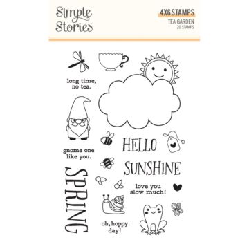 Simple Stories Clear Stamp, Tea Garden