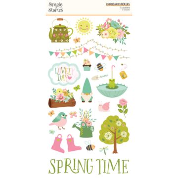 Simple Stories 6X12 Chipboard, Tea Garden