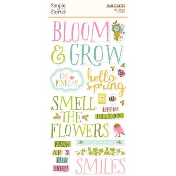 Simple Stories Foam Stickers, Tea Garden