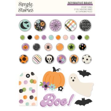 Simple Stories Decorative Brads, Spooky Things