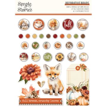 Simple Stories Decorative Brads, Simple Vintage Autumn Breeze