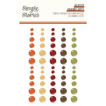 Simple Stories Glossy Enamel Dots, Simple Vintage Autumn Breeze