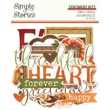 Simple Stories Sentiment Bits & Pieces, Simple Vintage Autumn Breeze
