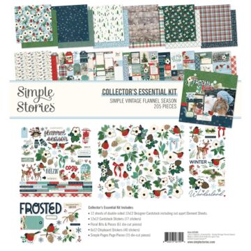 Simple Stories 12X12 Collector's Essential Kit, Simple Vintage Flannel Season