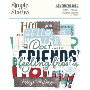 Simple Stories Sentiment Bits & Pieces, Simple Vintage Flannel Season