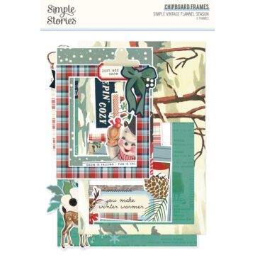 Simple Stories Chipboard Frames, Simple Vintage Flannel Season