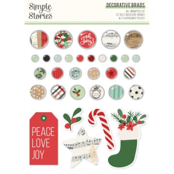 Simple Stories Decorative Brads, All Wrapped Up