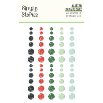 Simple Stories Glitter Enamel Dots, All Wrapped Up