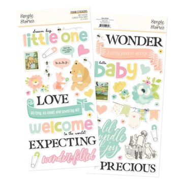 Simple Stories Foam Stickers, Say Cheese Classic Pooh Baby