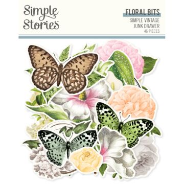 Simple Stories Floral Bits & Pieces, Simple Vintage Junk Drawer