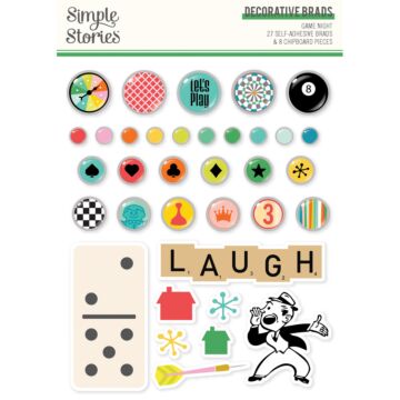 Simple Stories Decorative Brads, Game Night