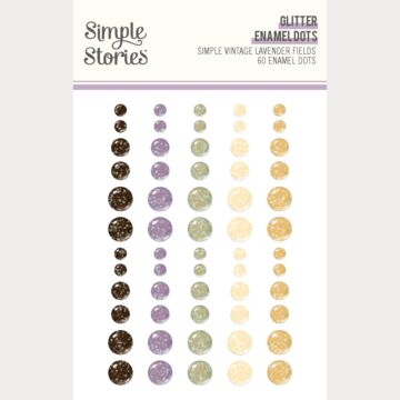 Simple Stories Glitter Enamel Dots, Simple Vintage Lavender Fields