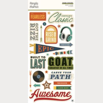 Simple Stories Foam Stickers, Rustic Legend