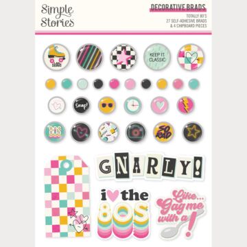 Simple Stories Totally 80's Decorative Brads