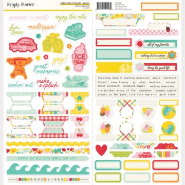 Simple Stories Sweet Summertime Cardstock Stickers Basics