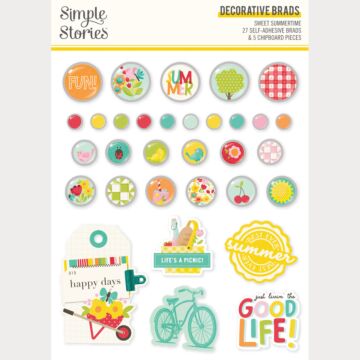 Simple Stories Sweet Summertime Decorative Brads