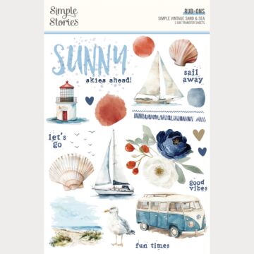 Simple Stories Simple Vintage Sand & Sea Rub-Ons