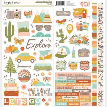 Simple Stories Open Road Cardstock Stickers Icons