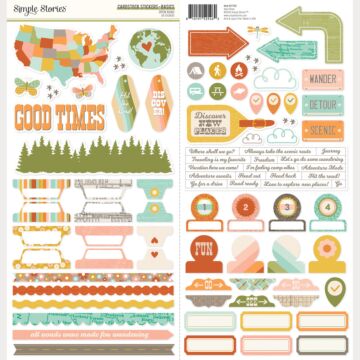 Simple Stories Open Road Cardstock Stickers Basics