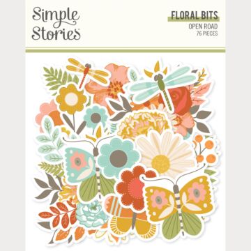 Simple Stories Open Road Floral Bits & Pieces