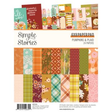 Simple Stories Pumpkins & Plaid 6x8 Paper Pad