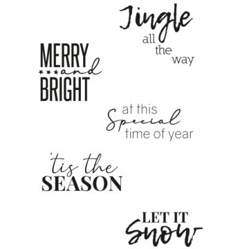 Sizzix Clear Stamp, Festive Sentiments #2 (5pk)