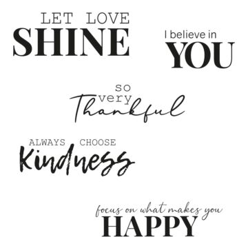 Sizzix Clear Stamp, Sunnyside Sentiments #10 (5pk)