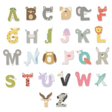Sizzix Thinlits Die Set, Animal Alphabet