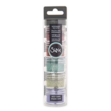 Sizzix - Making Essential Biodegradable Fine Glitter, Muted (5pk)