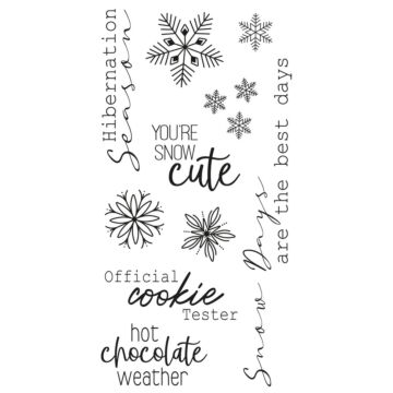 Sizzix Clear Stamp, Winter Sentiments