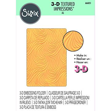 Sizzix 3D Textured Impressions Embossing Folder, Flowing Waves