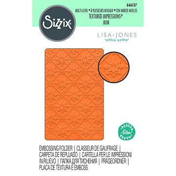 Sizzix Lisa Jones - Multi-Level Textured Impressions Embossing Folder, Mini Mosaic