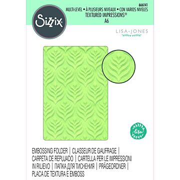 Sizzix Lisa Jones - Multi-Level Textured Impressions Embossing Folder, Palm Repeat